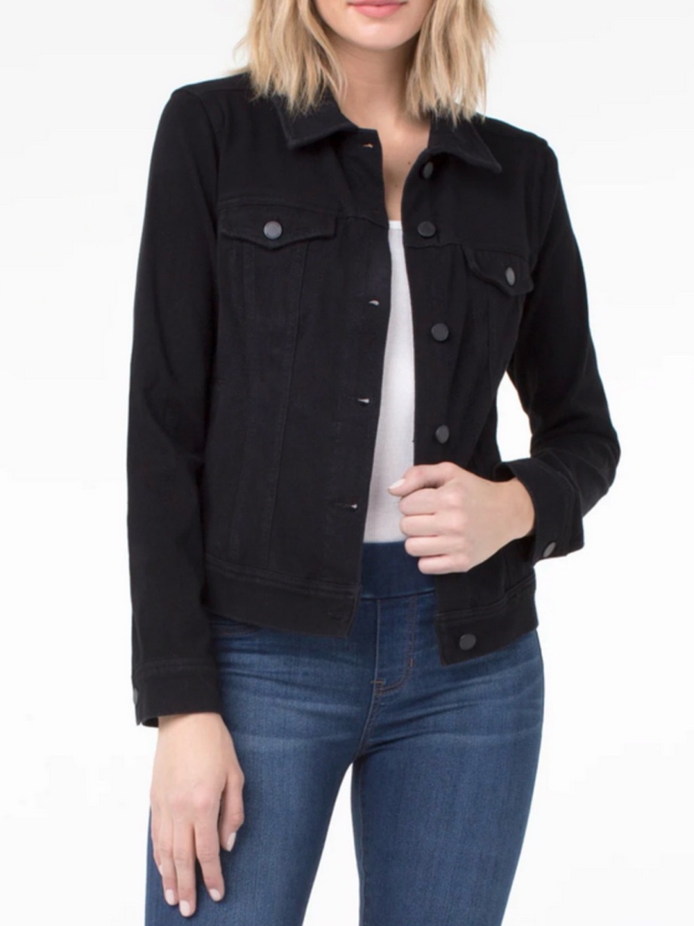 Liverpool Black Rinse Kolten Denim Jean Jacket